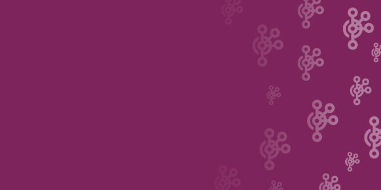 Purple background with five circle pattern.