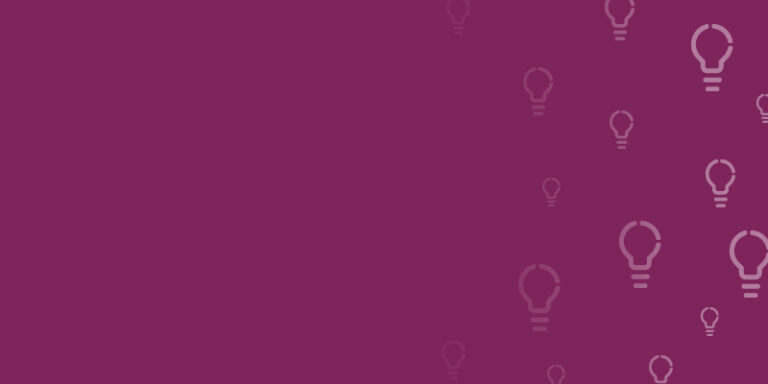 Purple background with lightbulb symbols.