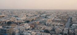 A high-up view of Riyadh, Saudi Arabia