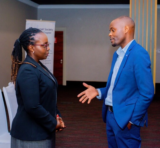 A man and woman engaged in conversation